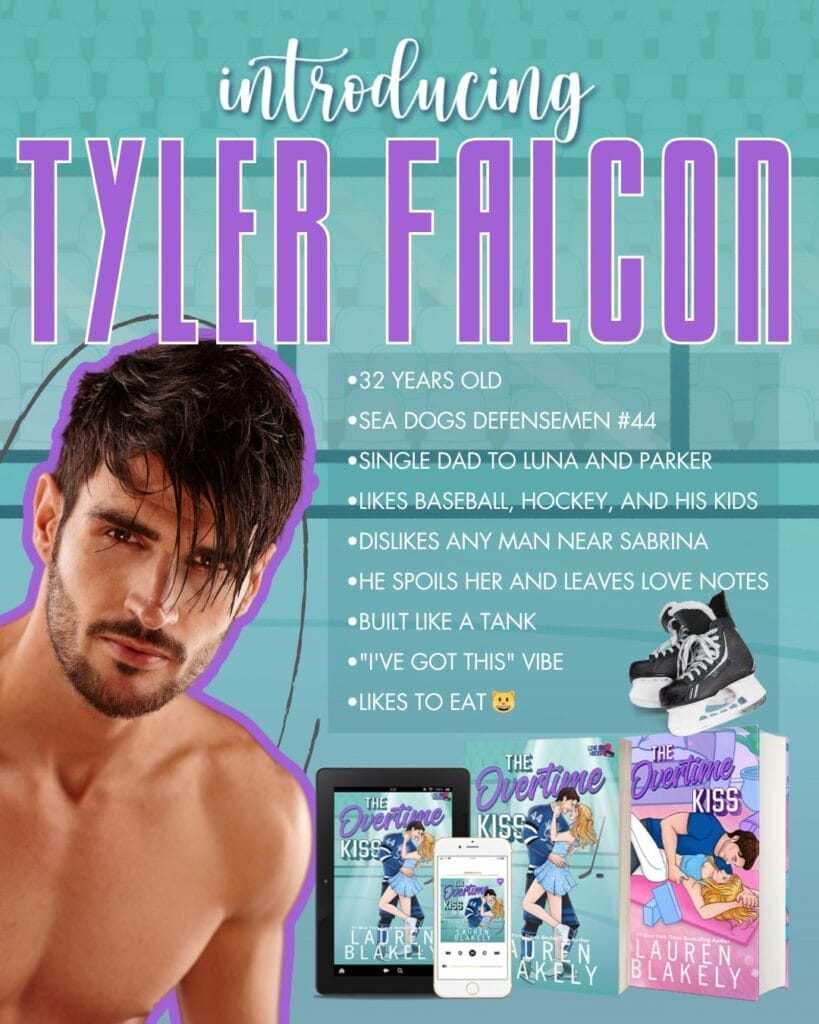 The Overtime Kiss by Lauren Blakely Character Card Tyler Falcon