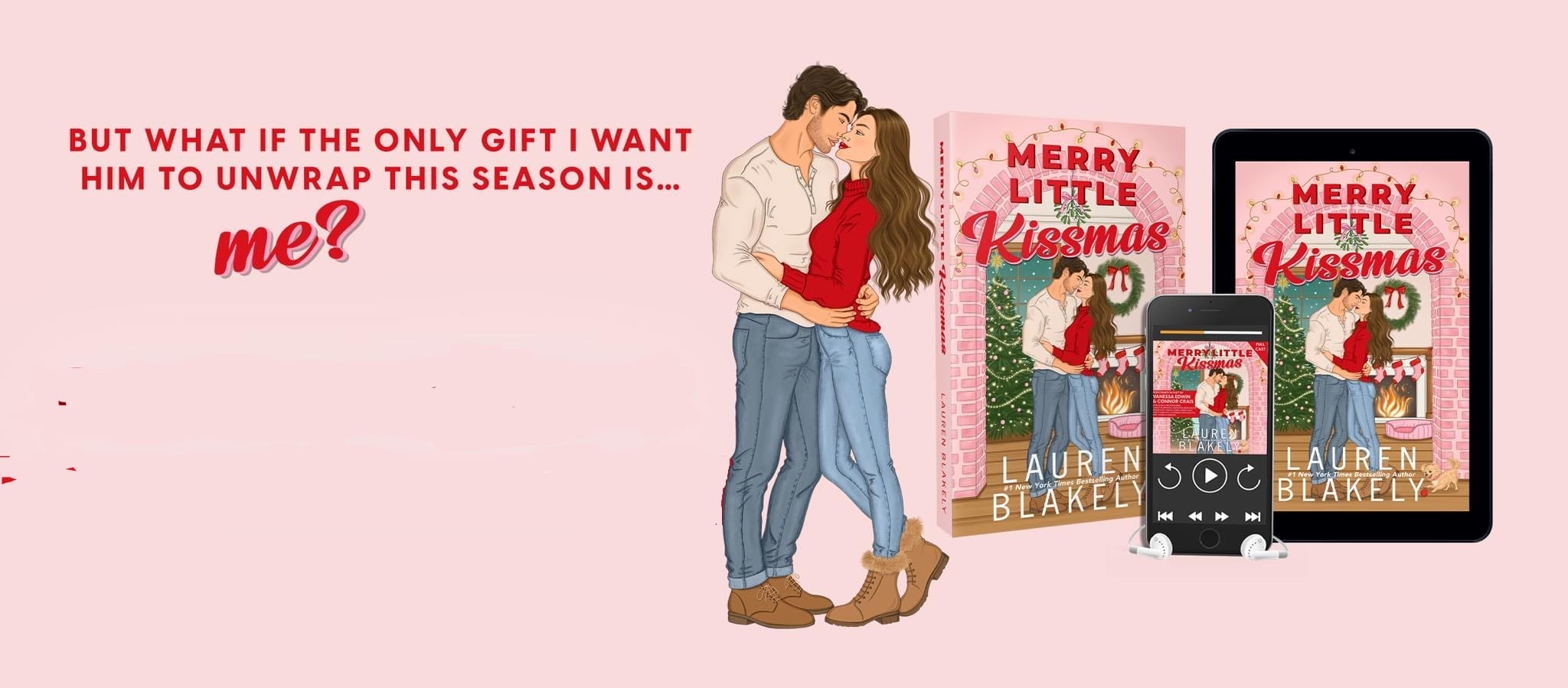 Merry Little Kissmas by Lauren Blakely Banner