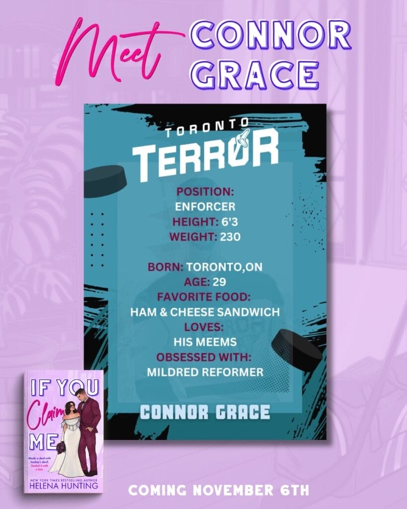 If You Claim Me by Helena Hunting Character Card Connor