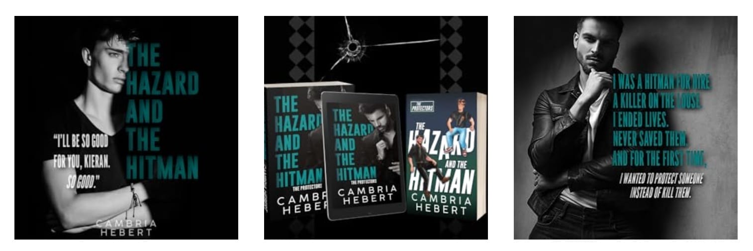 The Hazard and the Hitman by Cambria Hebert Banner