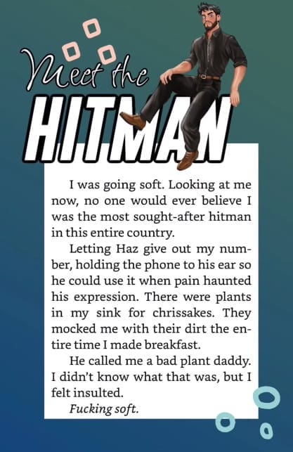 The Hazard and the Hitman by Cambria Hebert Character Card The Hitman