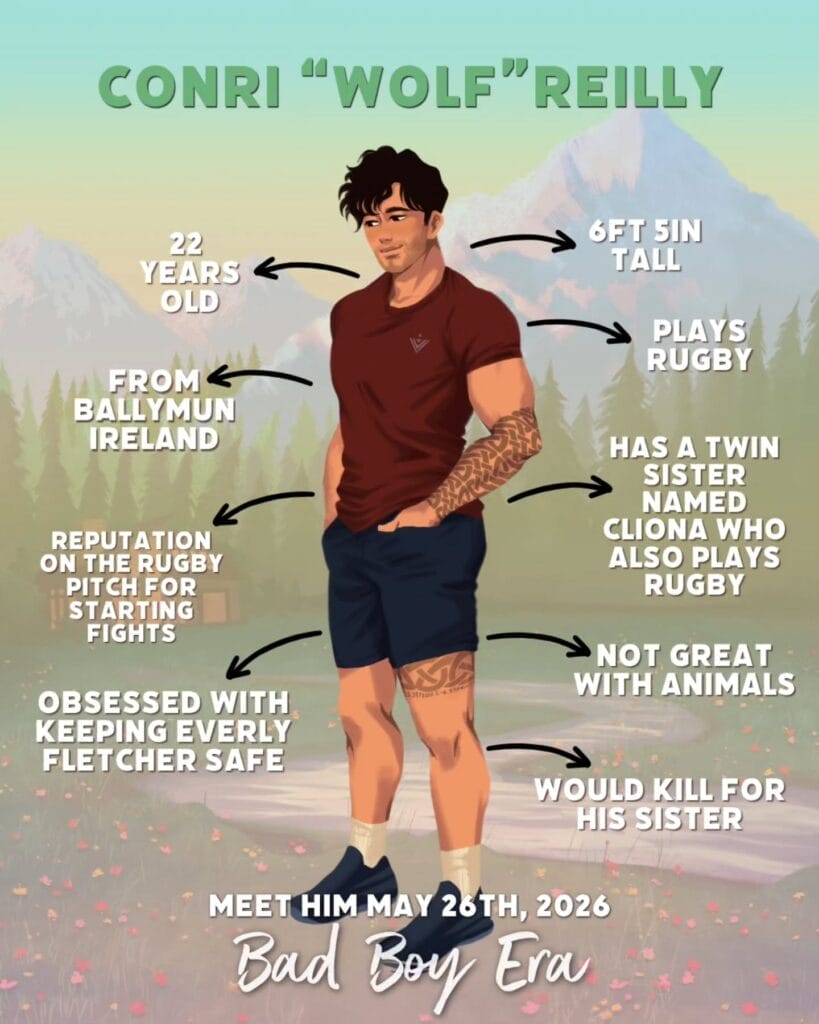 Bad Boy Era by Amy Daws Character Card Conri Wolf Reilly